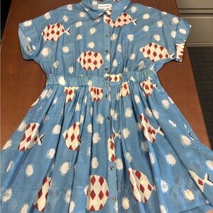 Hunter Colorful Silk and Cotton Dress